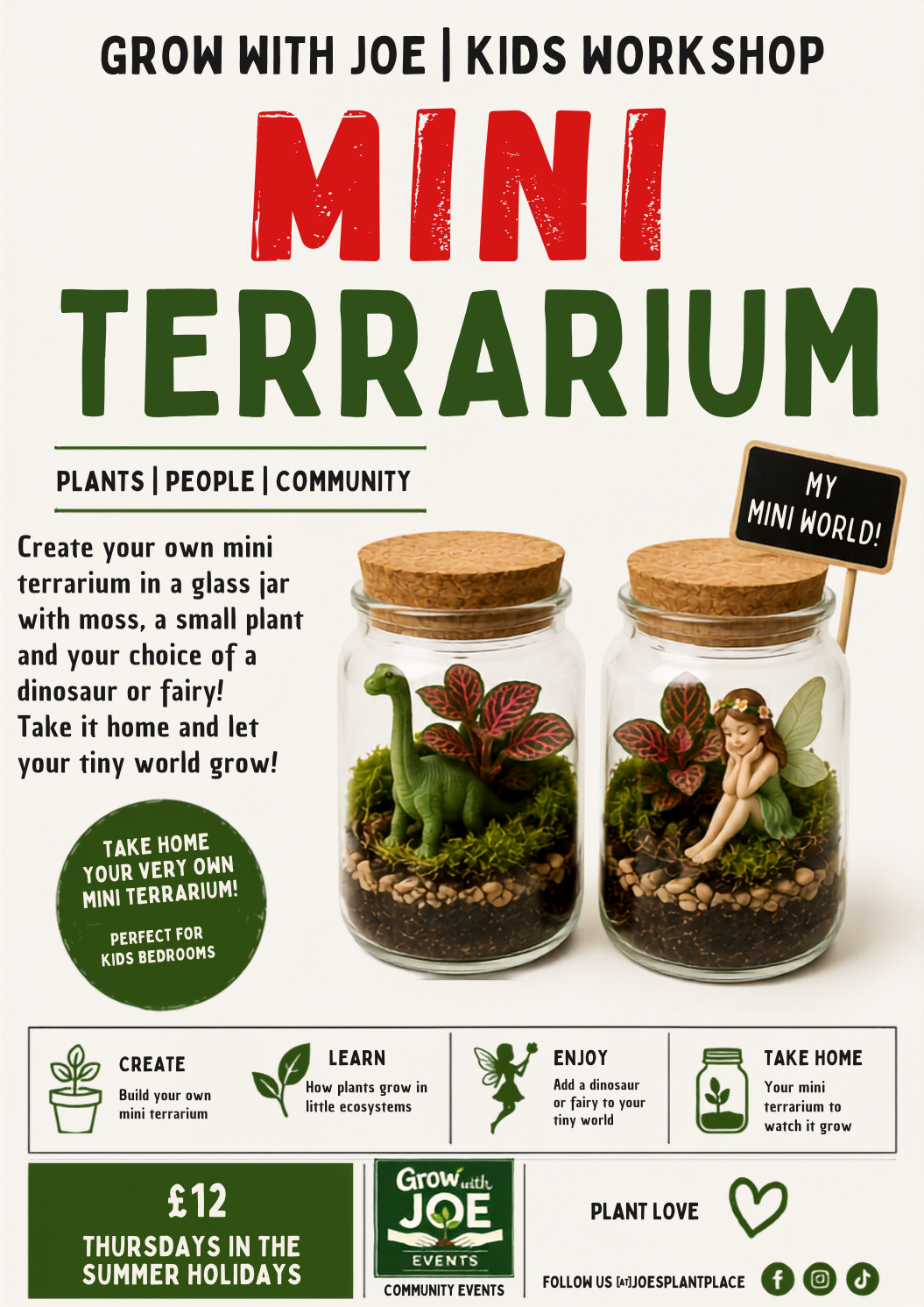 Build A Mini Terrarium | Grow With Joe Events | Thursday 20th August |