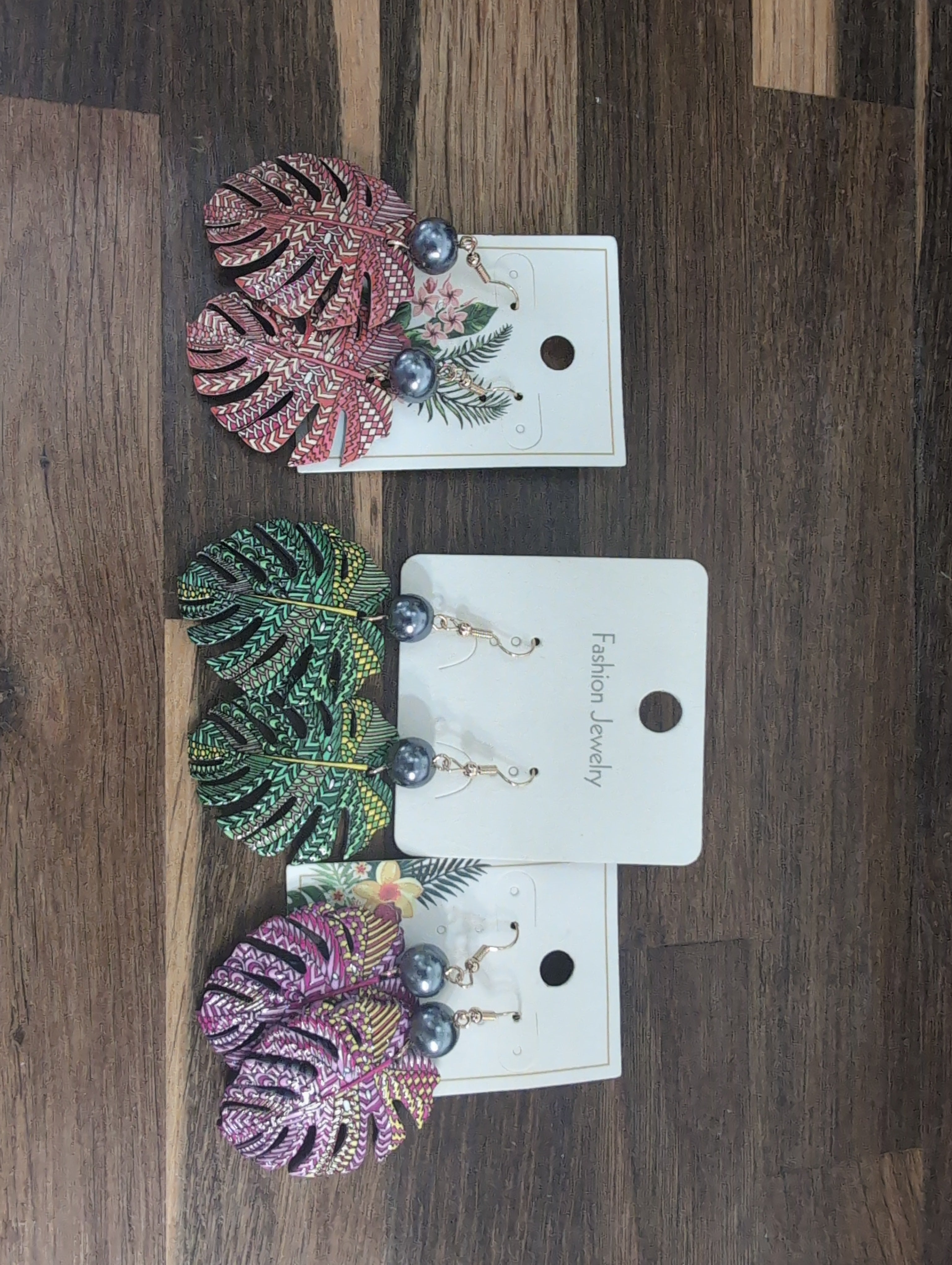 Monstera Leaf Earrings
