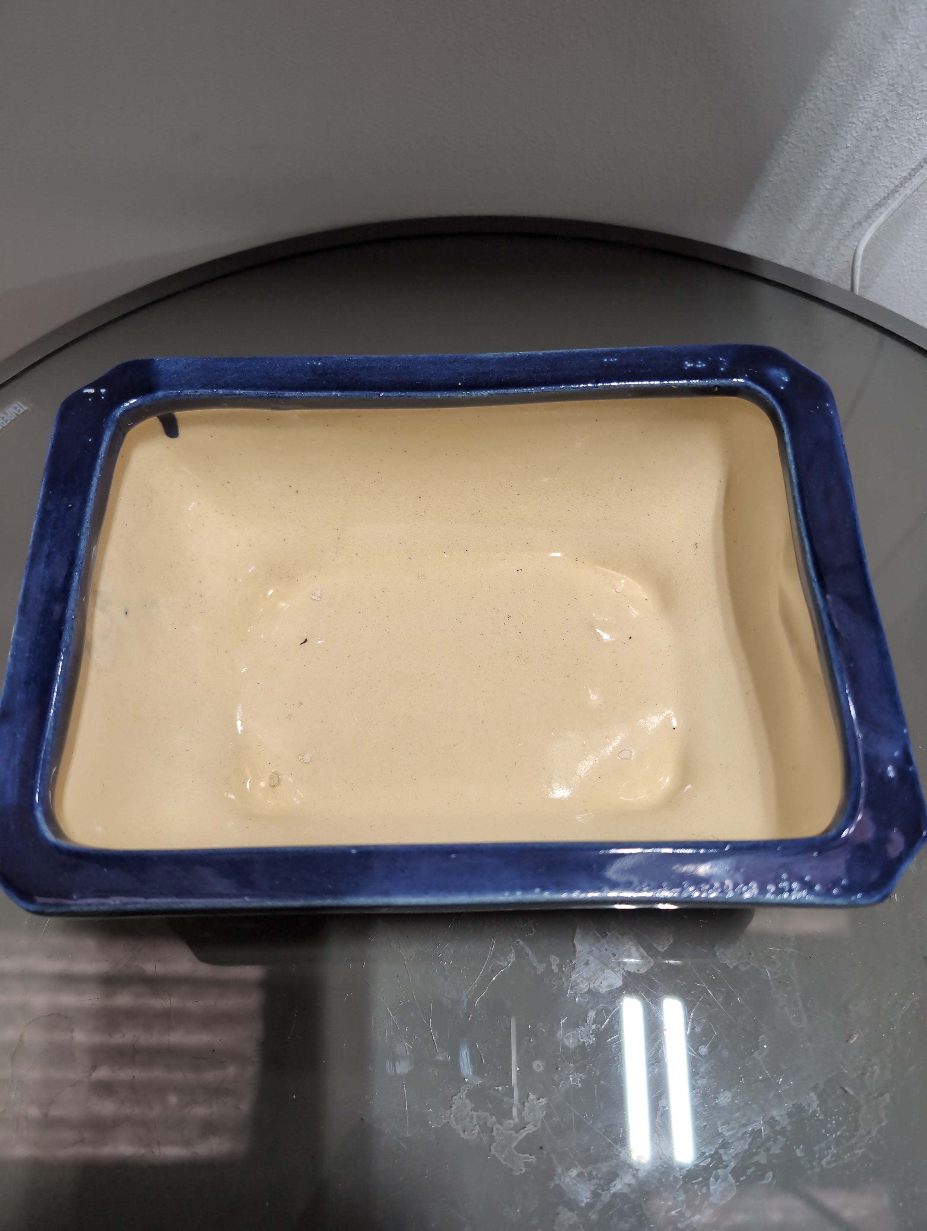 Glazed Bonsai Pot | Rectangle | 24cm x 17cm x 10cm | Blue